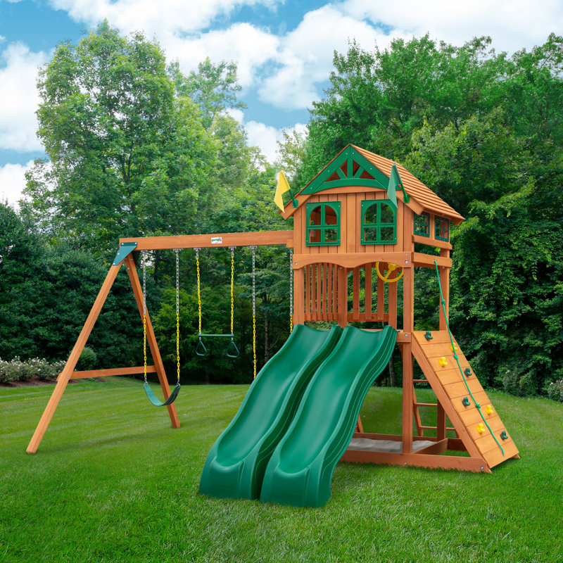 Gorilla Playsets Avalon Swing Set with Dual Slides & Reviews Wayfair